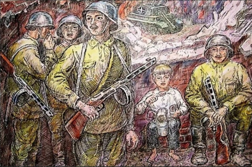 В Волгограде откроется выставка «80 рисунков моего Сталинградского детства»